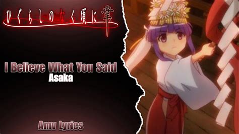 Amv Lyrics Higurashi No Naku Koro Ni Gou Op I Believe What