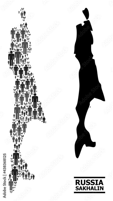 Map Of Sakhalin Island For Demographics Agitation Vector Population