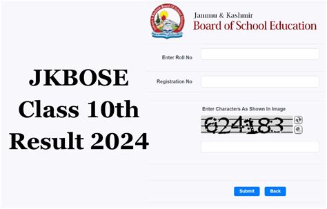 Jkbose 10th Result 2024 Out Check Class 10th Result By Roll Number And