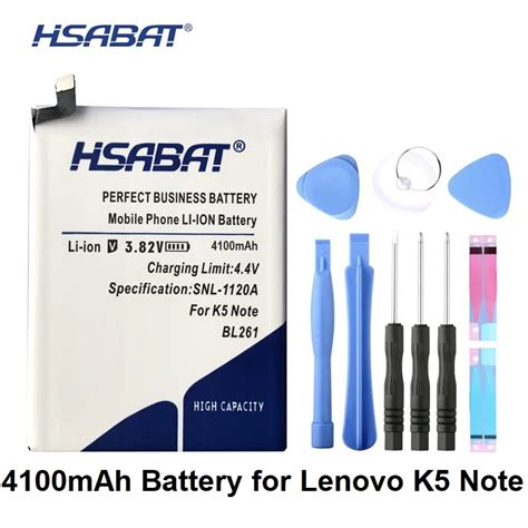 HSABAT 4100mAh BL261 Battery For Lenovo Vibe A7020 K52t38 K52e78 K5