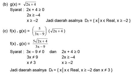 Operasi Aljabar Fungsi Materi Lengkap Matematika