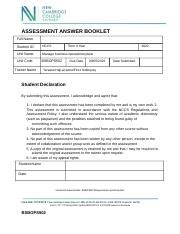 Felipe Tavares De Felice Task Assessment Answer Booklet Bsbops