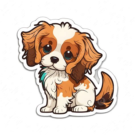 Cachorro Pegatina Perro Dibujos Animados Ilustración Png Dibujos