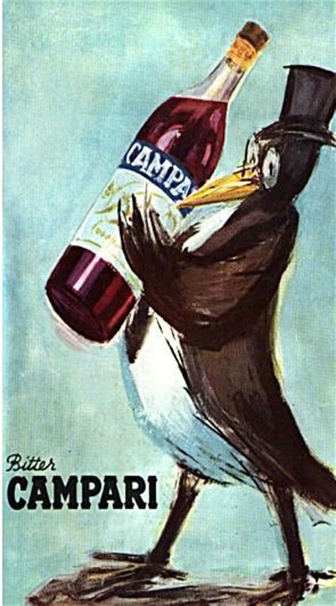 Bitter Campari Advertising Vecchie pubblicità Illustrazioni vintage