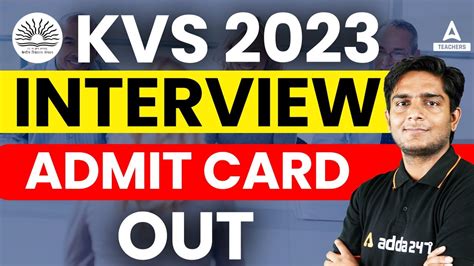 KVS PRT Music Principal Interview Admit Card 2023 KVS PRT Interview