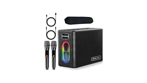 Zeelink Karaoke Machine With Two Wireless Microphones Powerful