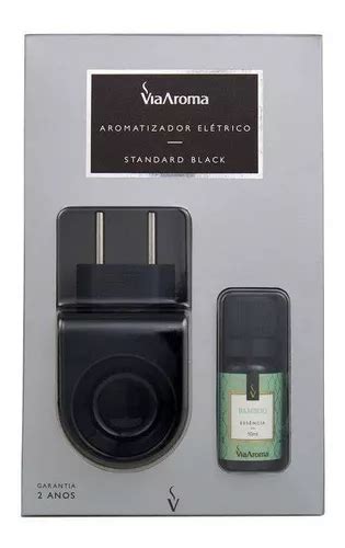 Aromatizador El Trico Black Ess Ncia Bamboo Via Aroma Parcelamento