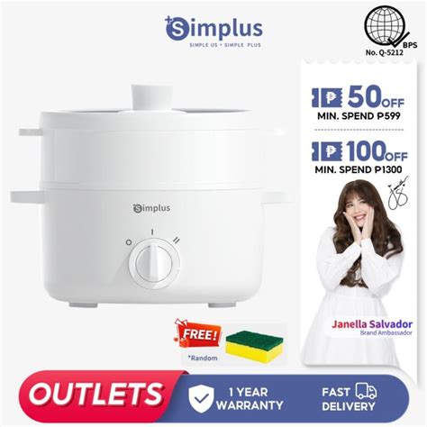 Simplus Multifunctional Electric Cooker L L Multi Cooker Hot Pot Non Stick Pan Lazada PH