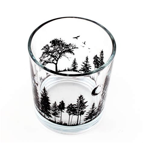 Barconic® Glassware Old Fashion Glass Forest Scene 10 Ounce — Bar Products