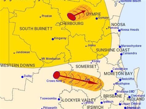 Brisbane Weather Severe Thunderstorm Warning Issued For South East Qld The Courier Mail