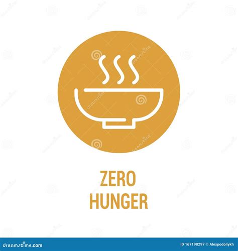 Zero Hunger Color Icon Corporate Social Responsibility Cartoon Vector