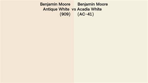 Benjamin Moore Antique White Vs Acadia White Side By Side Comparison