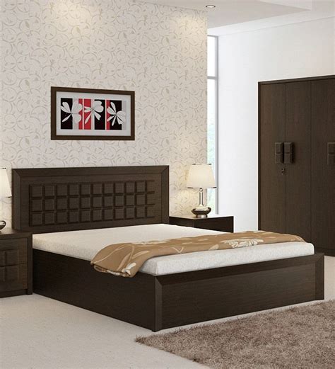 Buy Transitional Queen Size Beds Kosmo Choco Queen Size Bed With