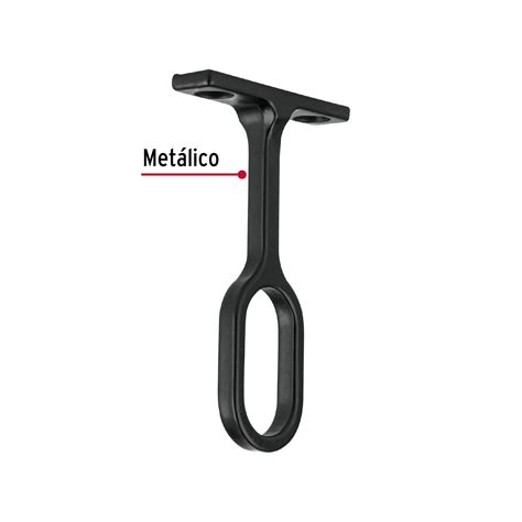 Ficha Tecnica Soporte Negro Para Tubo Ovalado De Closet Hermex