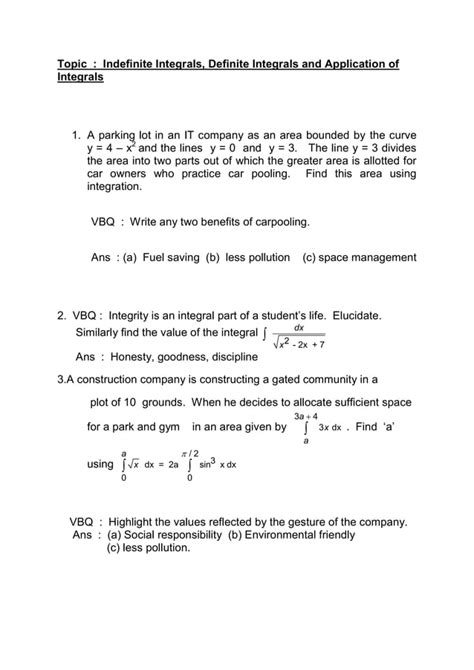 Value Based Questions Xii Maths PDF