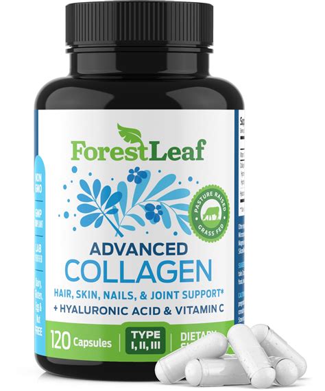 ForestLeaf Suplemento de Colágeno Avanzado con Ácido Hialurónico y