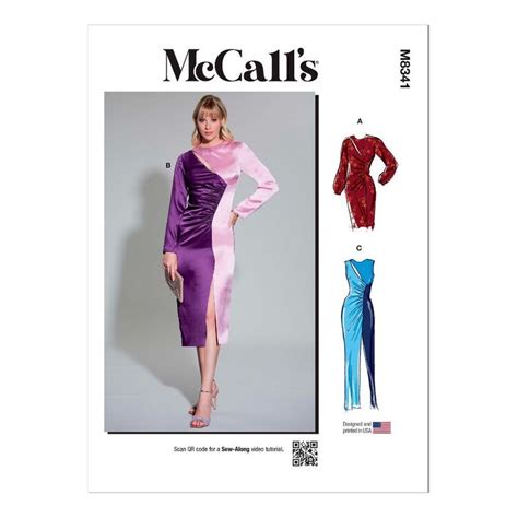 Mccalls Sewing Pattern M8341 Misses Dress White