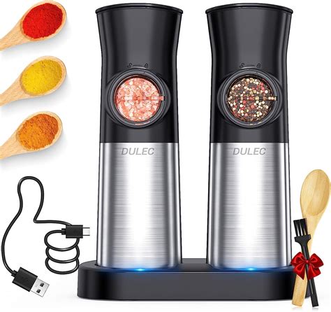 Amazon Rechargeable Electric Salt And Pepper Grinder Set DULEC