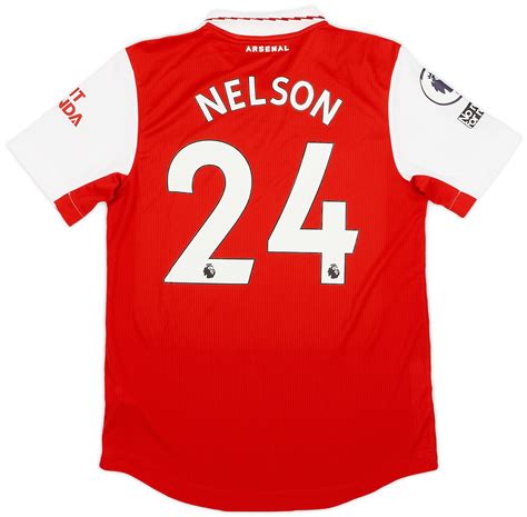 Arsenal Authentic Home Shirt Nelson