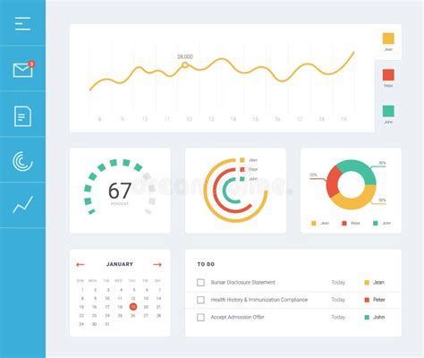 Infographic Dashboard Template Modern Ui Interface Admin Panel With