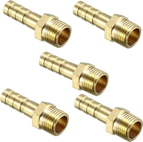 Sourcing Map Brass Barb Hose Fitting Connector Adapter 6mm Barbed X G1