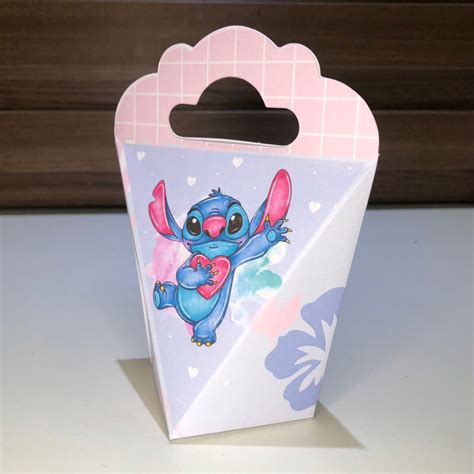 kit Caixinhas personalizadas STITCH AQUARELA Caixinhas para decoração