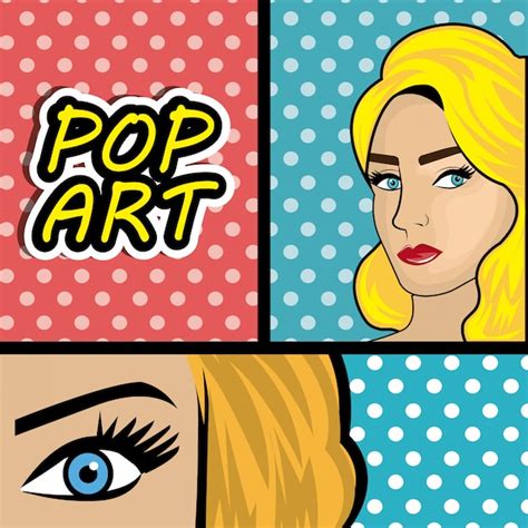 Graphiques De Dessin Anim De Pop Art Vecteur Premium