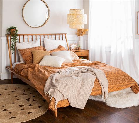 The Dreamiest Boho Bedroom With Wood Bedframe In 2021 Room