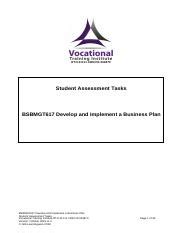 Task 1 Pdf RTO 41111 CRICOS 03487C Student Assessment Tasks BSBMGT617