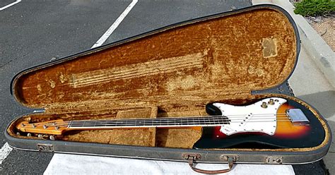 Vintage 1966 Vox Panther Bass Guitar With Original Hardshell Reverb