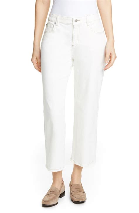 Eileen Fisher Stretch Organic Cotton Jeans Undyed Natural Nordstrom