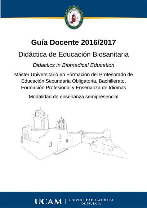 PDF Guía Docente 2016 2017 ucam PDF fileHorario de atención a