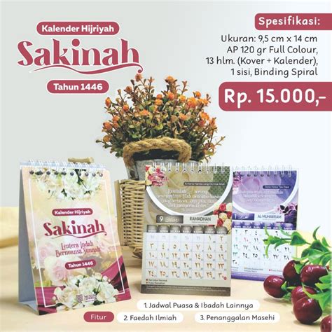 Jual Kalender Meja Hijriah H Kalender Duduk Hijriyah