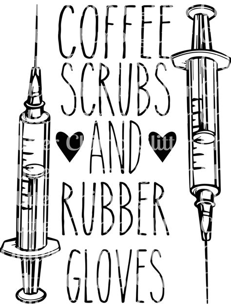 Dtf Coffee Scrubs And Rubber Gloves Glitter Chimp