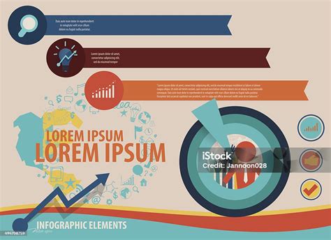 Infographic Design Template Graph With Infographics Elements Stock ...