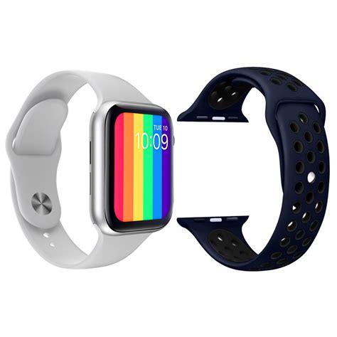 Kit 1 Relógio Inteligente SmartWatch W26 Tela Infinita Branco Android