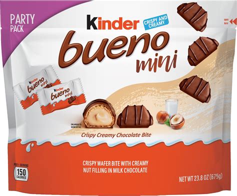 Kinder Bueno Mini 125 Count Party Pack Milk Chocolate And Hazelnut Cream