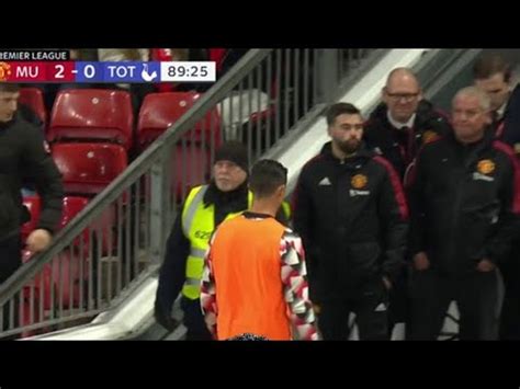 Cristiano Ronaldo Storms Down The Old Trafford Tunnel Before Full Time