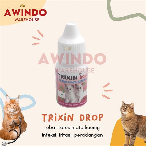 Jual Trixin Drop Obat Tetes Mata Hidung Kucing Cat Kitten Anti