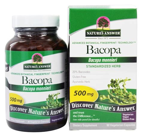 Nature S Answer Bacopa Mg Vegetarian Capsules Walmart