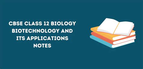 Updated Cbse Class Biology Biotechnology And Its Applications