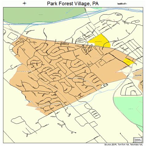 Park Forest Village Pennsylvania Street Map 4258036