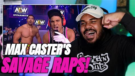 AEW Max Caster Best Rap Moments Compilation REACTION YouTube