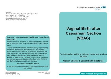 Vaginal Birth After Caesarean Section Vbac