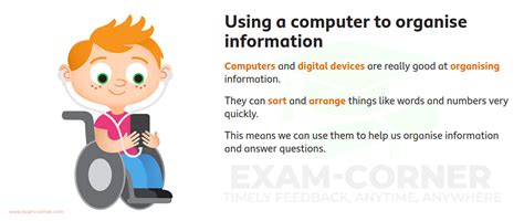 Computers Organising Information Exam Corner