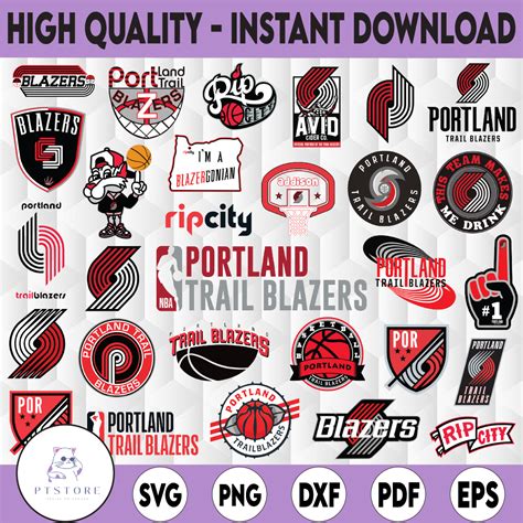 30 Files NBA Portland Trail Blazers Svg Portland Svg NBA Te Inspire