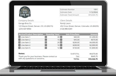 Garage Door Estimate Template Housecall Pro