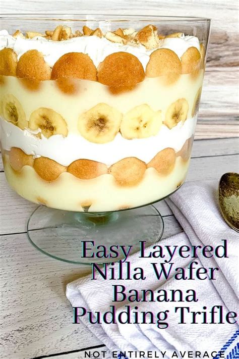 Vanilla Wafer Banana Pudding Trifle Recipe Sedap Puding