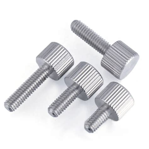 Stainless Steel Flat Head Knurled Thumb Screw Knurled Screw Flat