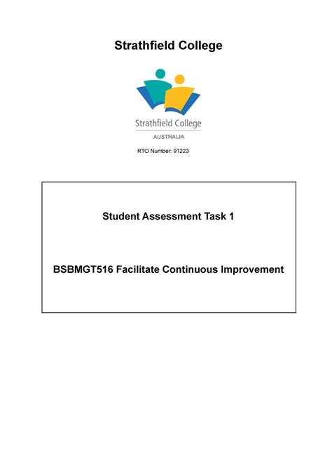 Bsbmgt Assessment Task Strathfield College Rto Number